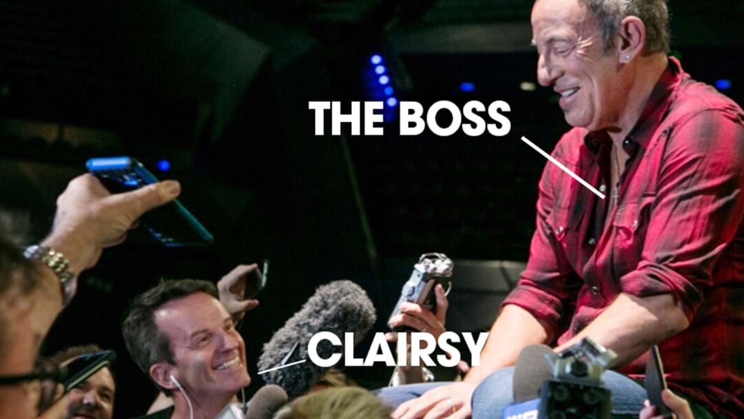 Article heading image for The Boss: That Time Clairsy Asked Rock Legend Bruce Springsteen That Epic Question
