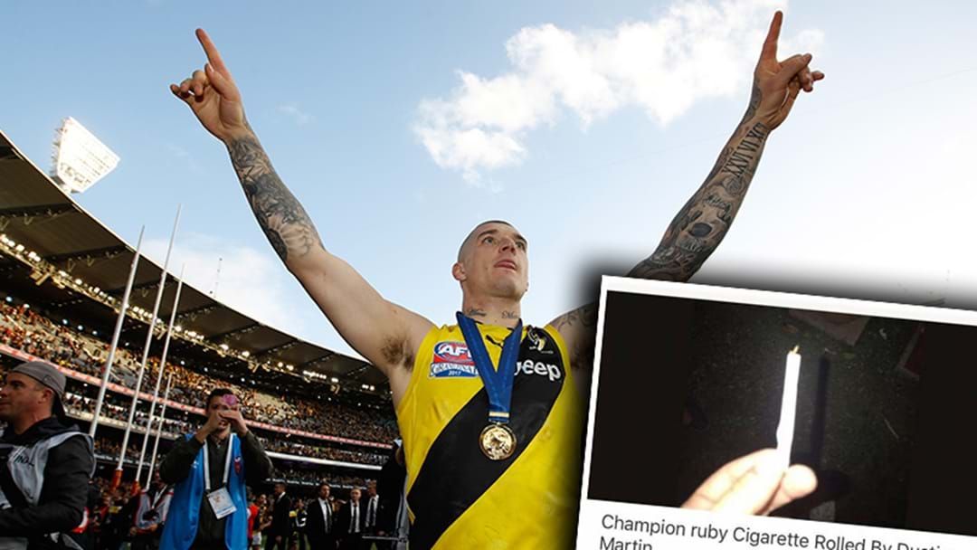 Article heading image for Someone’s Selling A Cigarette Rolled By Dustin Martin On eBay