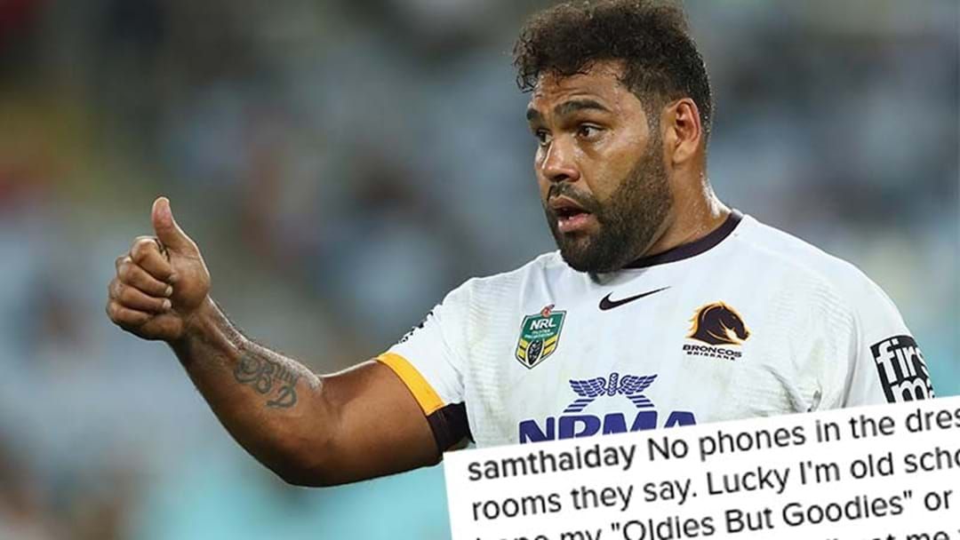 Article heading image for Sam Thaiday's Dropped This Tongue-In-Cheek Instagram Post