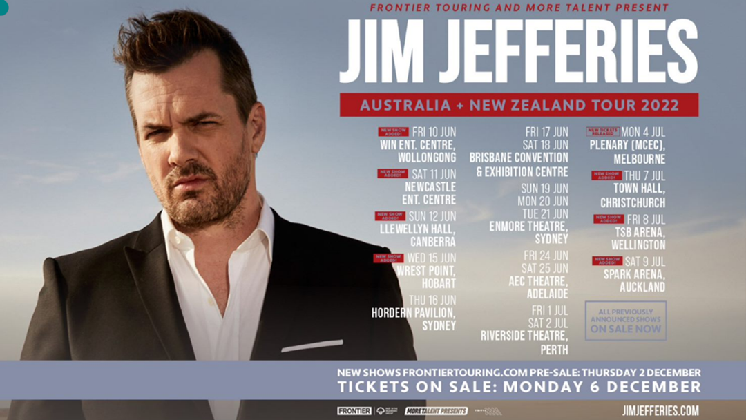 Jim Jefferies Announces Hobart 2022 Show! Triple M