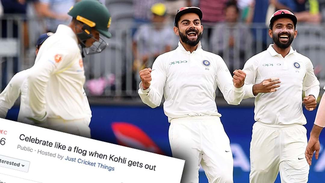 Article heading image for People Are Planning To Celebrate Like A Flog When Virat Kohli Gets Out At The MCG