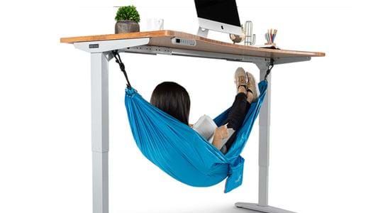 This $55 Under-Desk Hammock Lets Employees Take The Most Chill