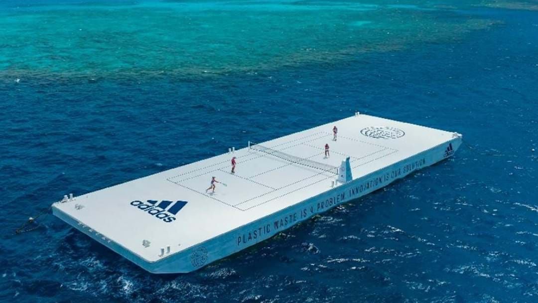 Article heading image for Floating Tennis Court Raising Awareness Along Great Barrier Reef