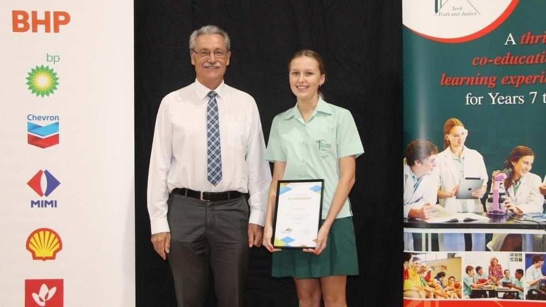 Article heading image for St. Luke's College Student Sarah Lane Receives City Of Karratha's Walkington Award