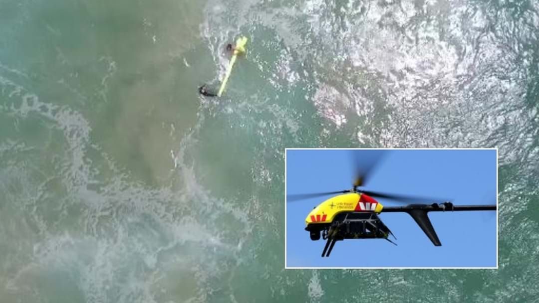 Article heading image for World First Drone Rescue Saves Teens Off Northern NSW 