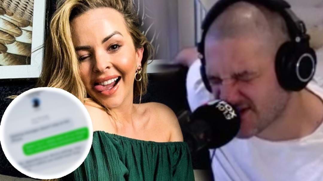 Article heading image for Angie Kent Slides Into Brendan Fevola's DMs And Fev Reads Her Message Live On Air! 