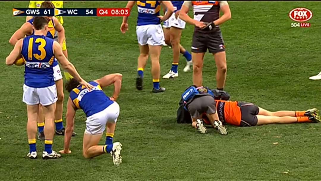 Article heading image for Josh Kelly Involved In Massive Collision With Josh Kennedy