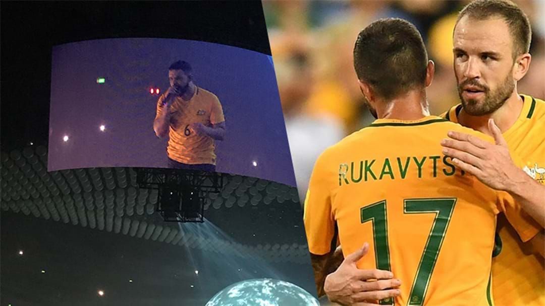 Article heading image for Drake Donned A Socceroos Guernsey For His Gig Last Night