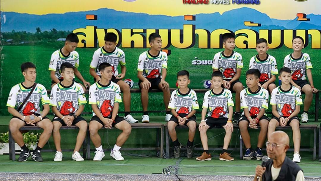 Article heading image for Soccer Team Saved From Thai Cave Make First Appearance Since Rescue