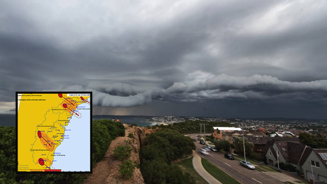 Article heading image for Damaging Storm With Large Hail Stones Are Likely In Newcastle This Afternoon