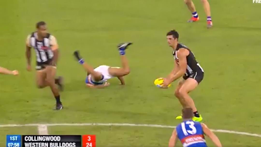 Article heading image for Collingwood Midfielder On Report For Big Bump