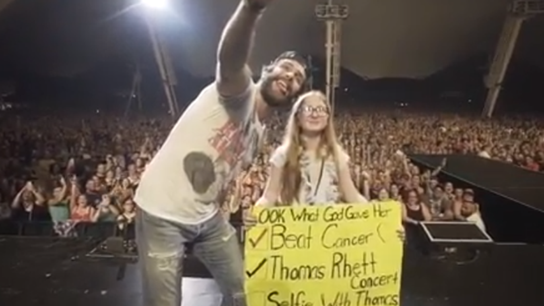 Article heading image for Thomas Rhett Helps Young Fan Who Beat Cancer Check Off Her Entire Wish List 