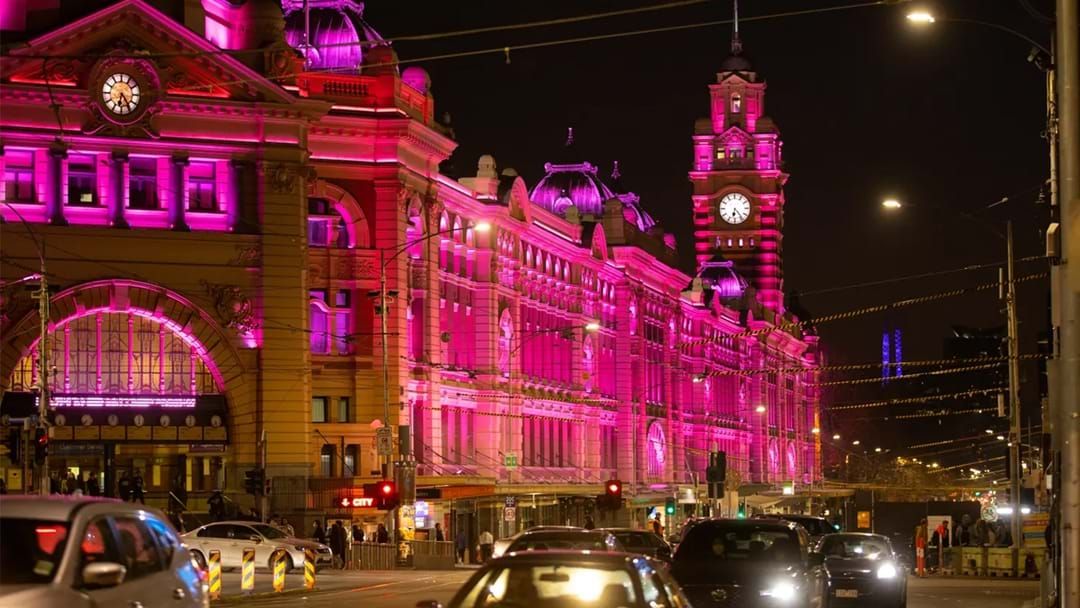 Article heading image for Melbourne’s CBD Shines Pink To Honour Olivia Newton-John