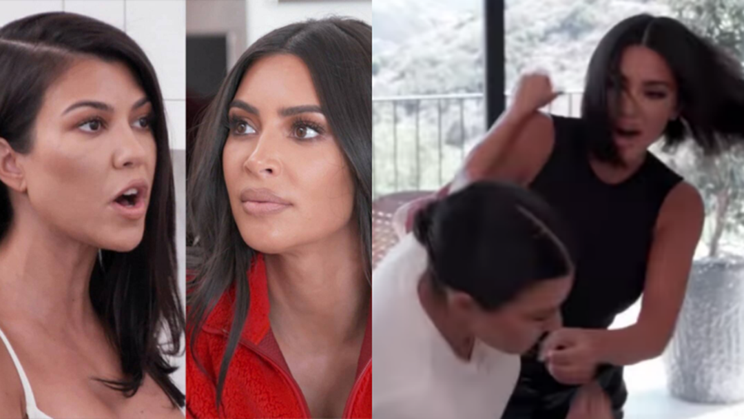 Article heading image for Kim & Kourtney Kardashian Get Into An Explosive Fight In New KUWTK Season 18 Promo