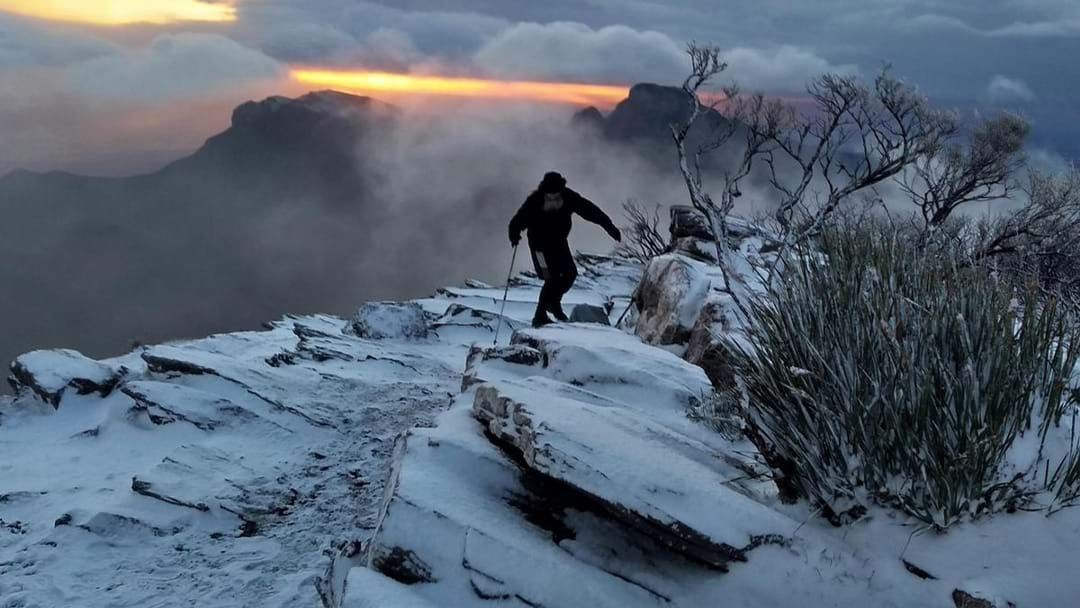 Article heading image for Snow Sighting In Great Southern Mountains Sees Hikers Atop Summit