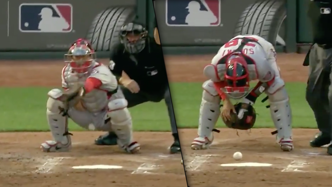 This Baseball Catcher Getting Hit In The Sack With The Ball Is Hypnotic