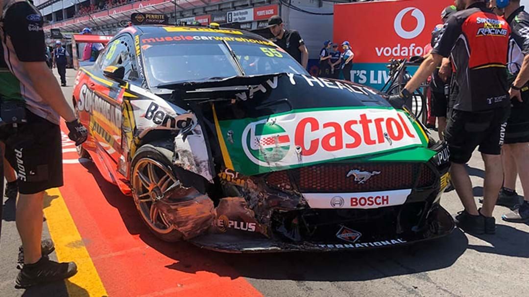 Article heading image for Chaz Mostert's Ford Mustang Declared A Write-Off Following Top 10 Shootout Crash