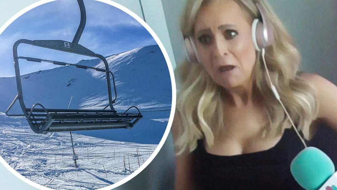 Article heading image for Carrie Has A Panic Attack When Her Chair Lift Stops And Doesn't Start