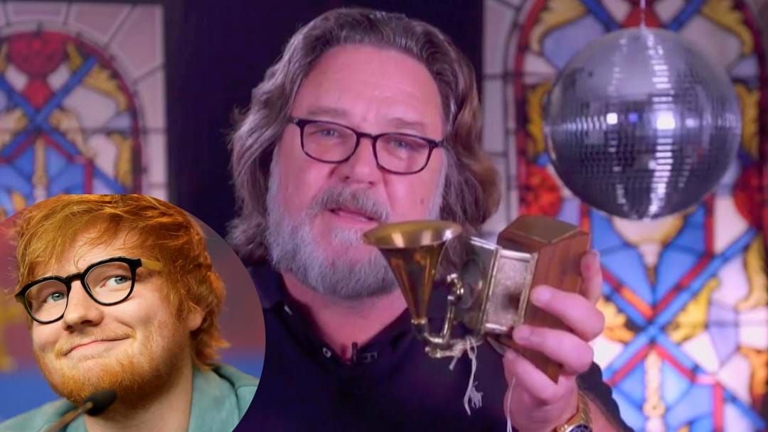 Article heading image for Russell Crowe Says He Did Shots With Ed Sheeran Out of A Grammy Award