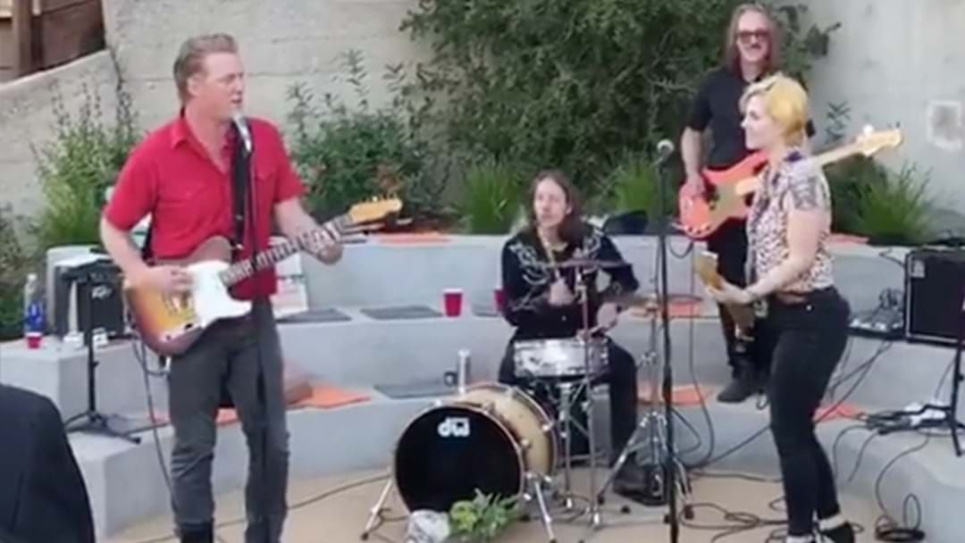 Article heading image for Queens Of The Stone Age Frontman Josh Homme Rocks Out At A Graduation Party
