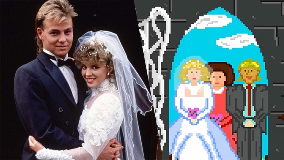 Article heading image for Some Bloke Has Animated Scott And Charlene's Famous 'Neighbours' Wedding in 16-bit