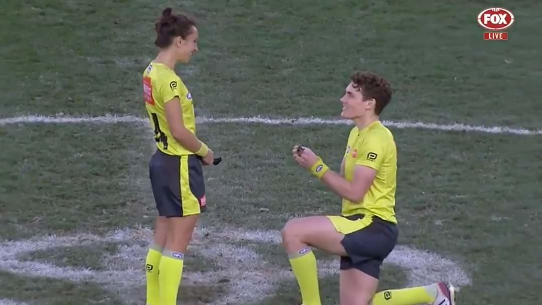 Article heading image for South Aussie AFL Umpire Says The MCG Was The Perfect Place To Propose