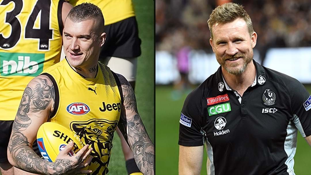 Article heading image for Nathan Buckley Jokes He'll Outsource Dustin Martin's Kidnapping
