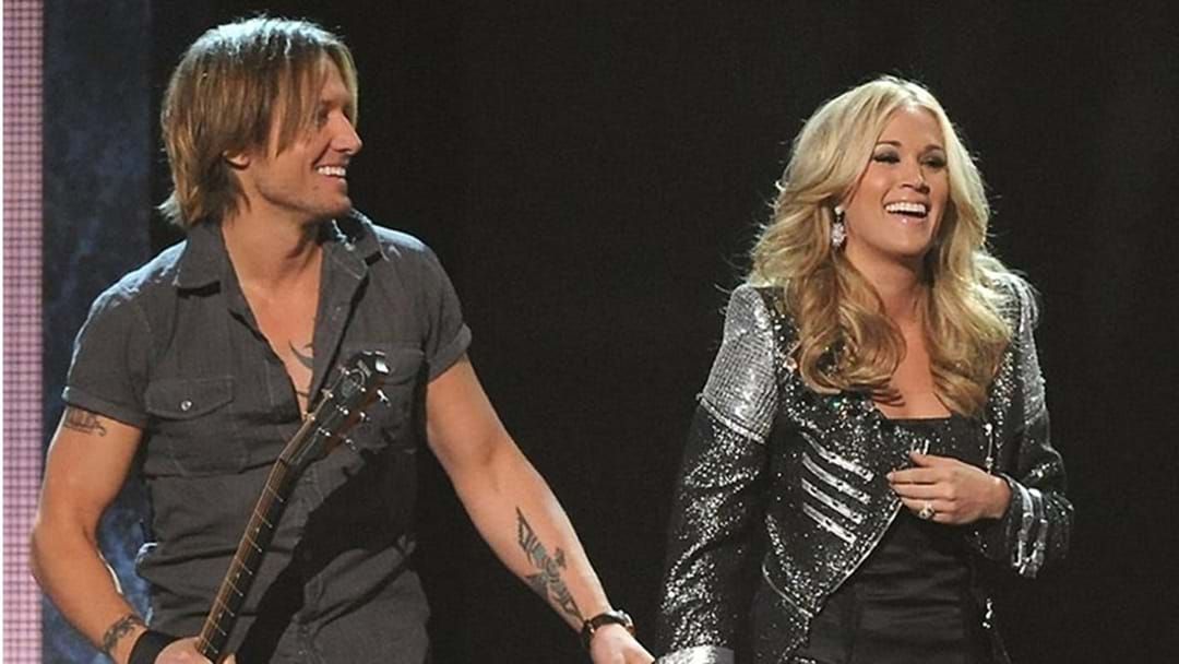 Article heading image for Keith Urban and Carrie Underwood Celebrate Their #1 Hit “The Fighter”