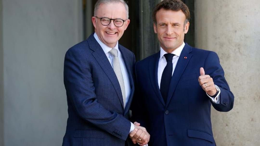Article heading image for Anthony Albanese Mends Fences With President Emmanuel Macron During France Visit 