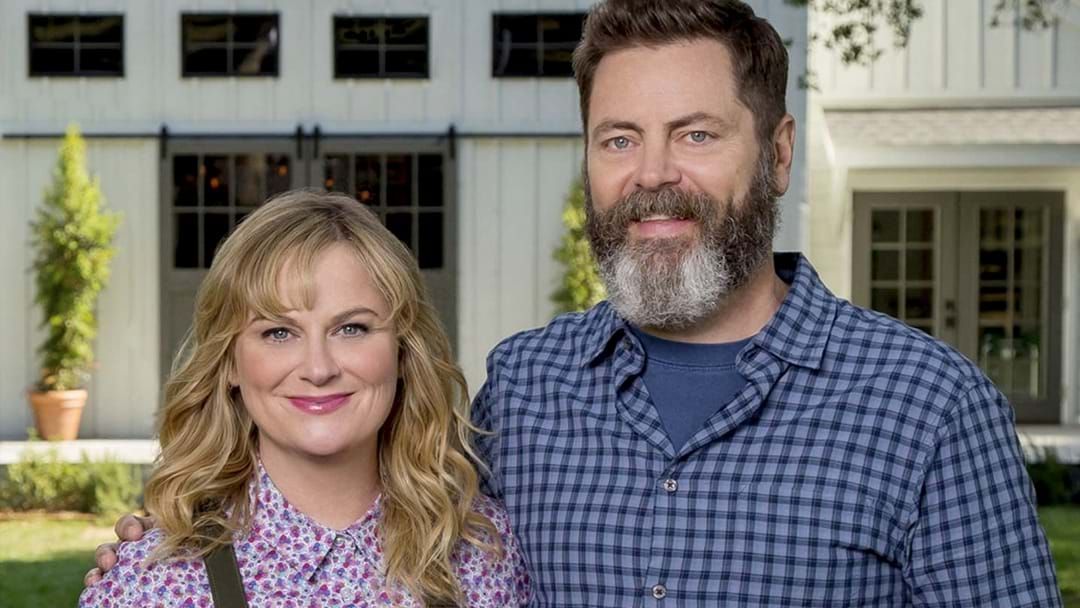 Article heading image for LISTEN | Nick Offerman Tells Kennedy Molloy His Brilliant Story About How He Met Amy Poehler