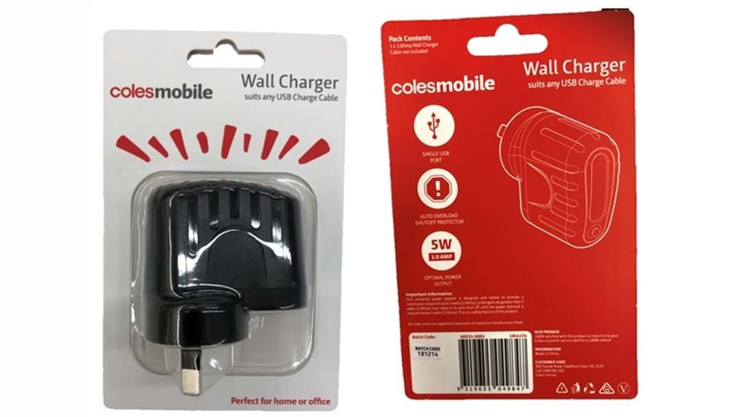 Article heading image for Coles Mobile USB Wall Charger Recall