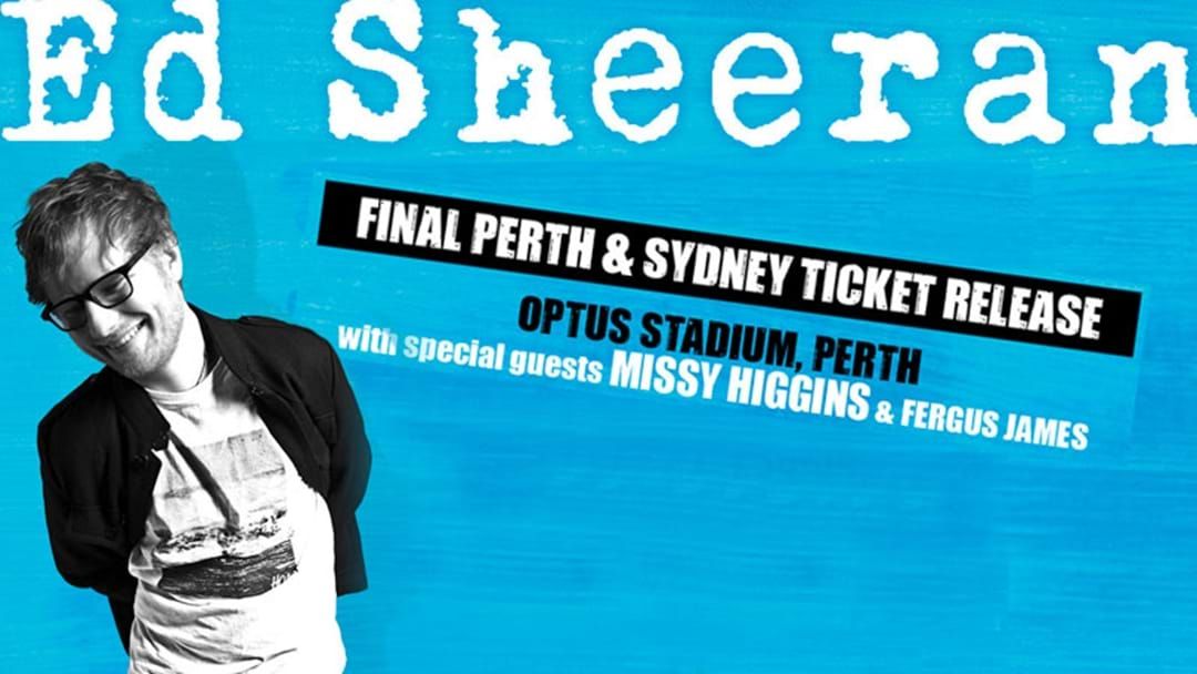 Article heading image for New Tickets Announced For Ed Sheeran's Perth Shows