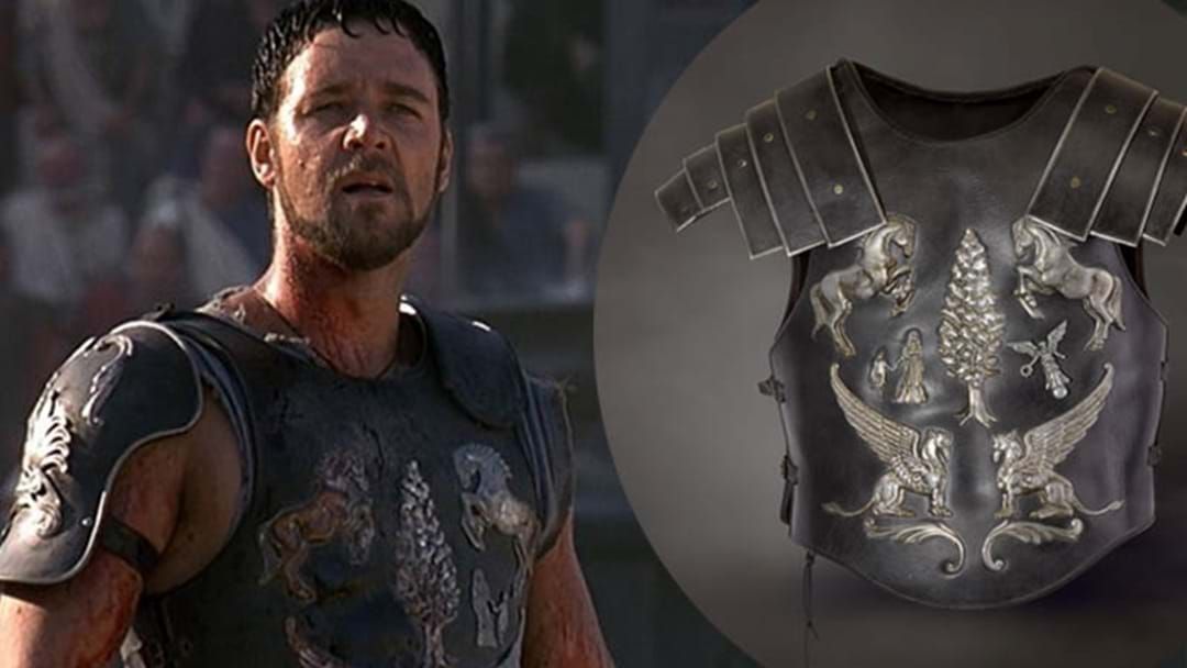 Article heading image for Russell Crowe Is Auctioning Off His Gladiator Armour And An Actual, Fully Functioning Chariot