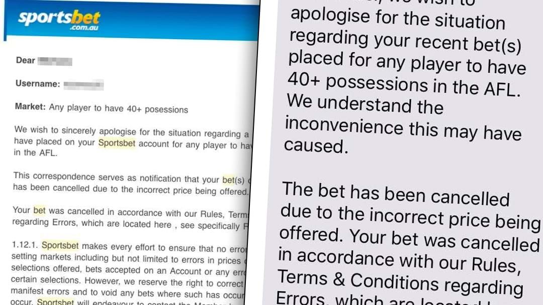 Article heading image for "There's Some Aggrieved Punters": Sportsbet Under Fire For Voiding 40-Disposal AFL Multis Due To Pricing Error