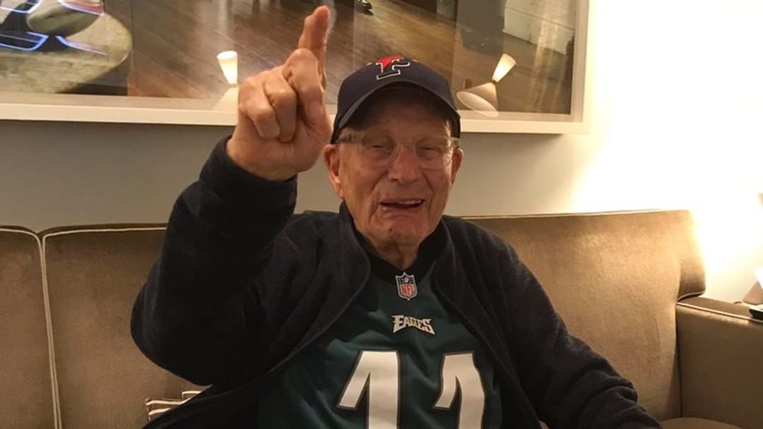 Article heading image for 99-Year-Old Philadelphia Eagles Fan Finally Sees His Team Win The Super Bowl