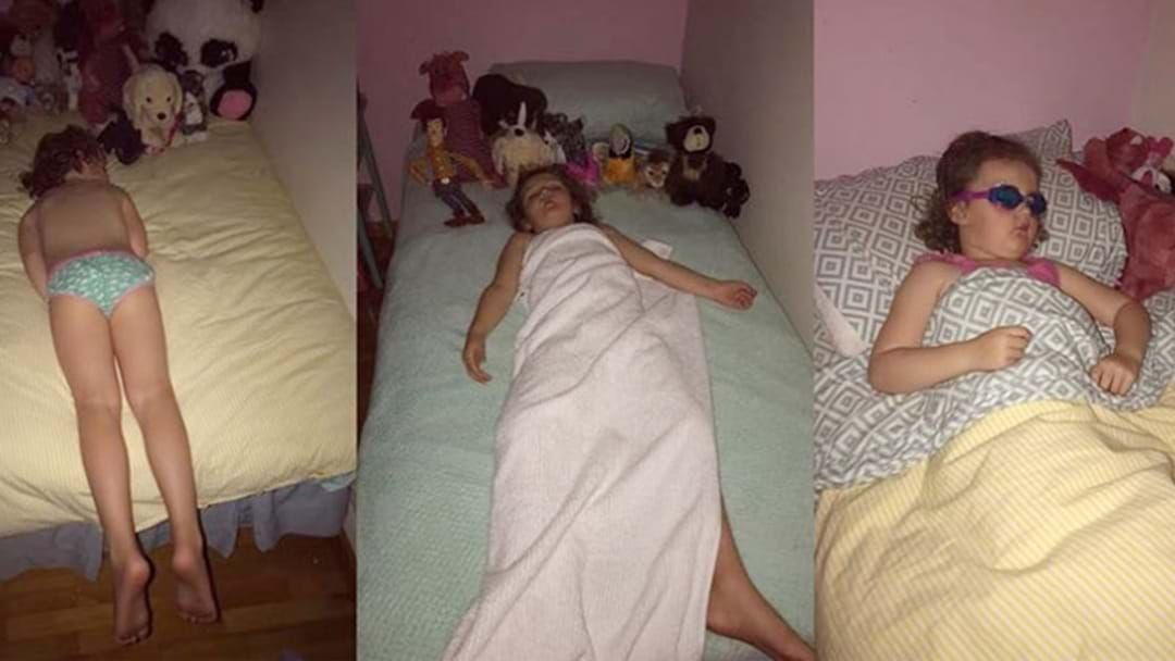 Article heading image for Janelle's Hilarious Recount Of Her Daughter's Multiple Sleeping Positions