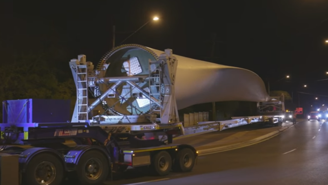 Article heading image for Expect Major Highway Closures During Transportation of Turbine Blades