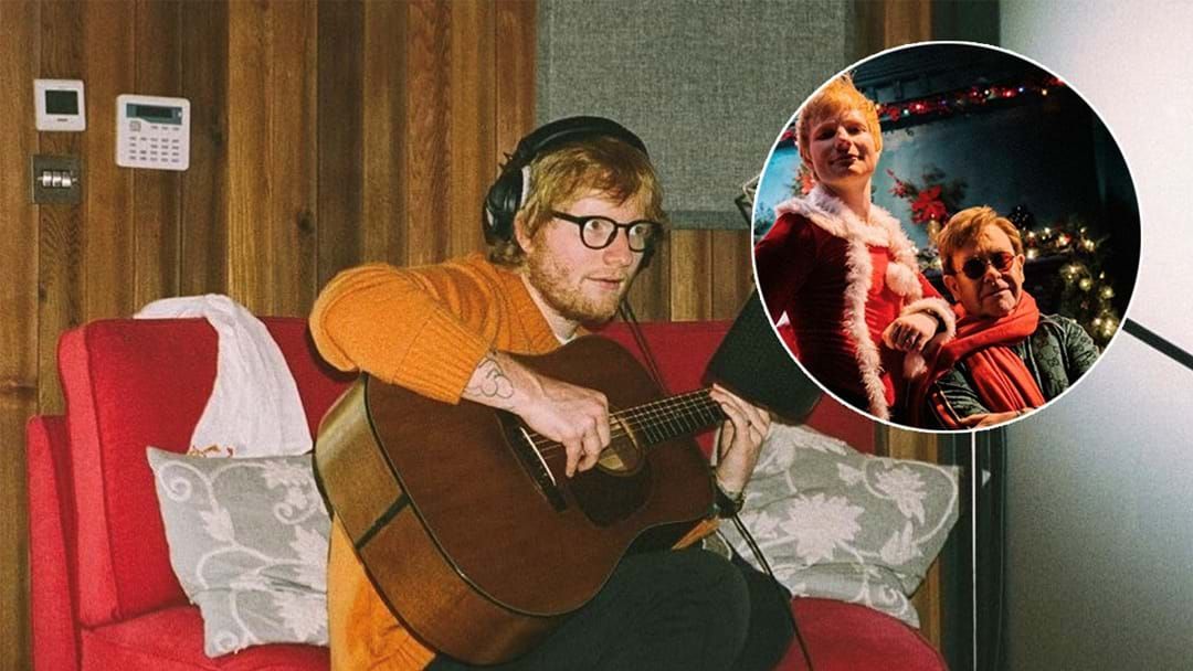 Article heading image for Ed Sheeran Goes PANTSLESS To Promote Xmas Song With Elton John
