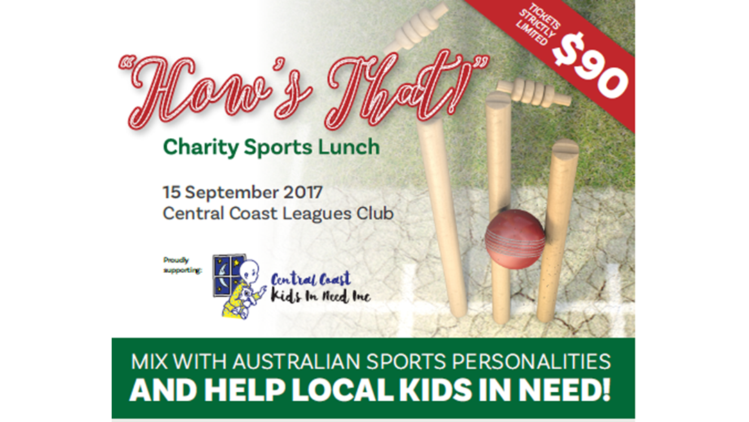 Article heading image for 'HOWS THAT' Charity Sports Lunch 