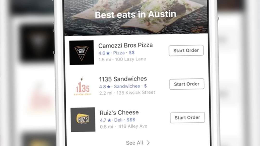 Article heading image for Facebook Has Launched An 'Order Food' Feature And It's A Game-Changer