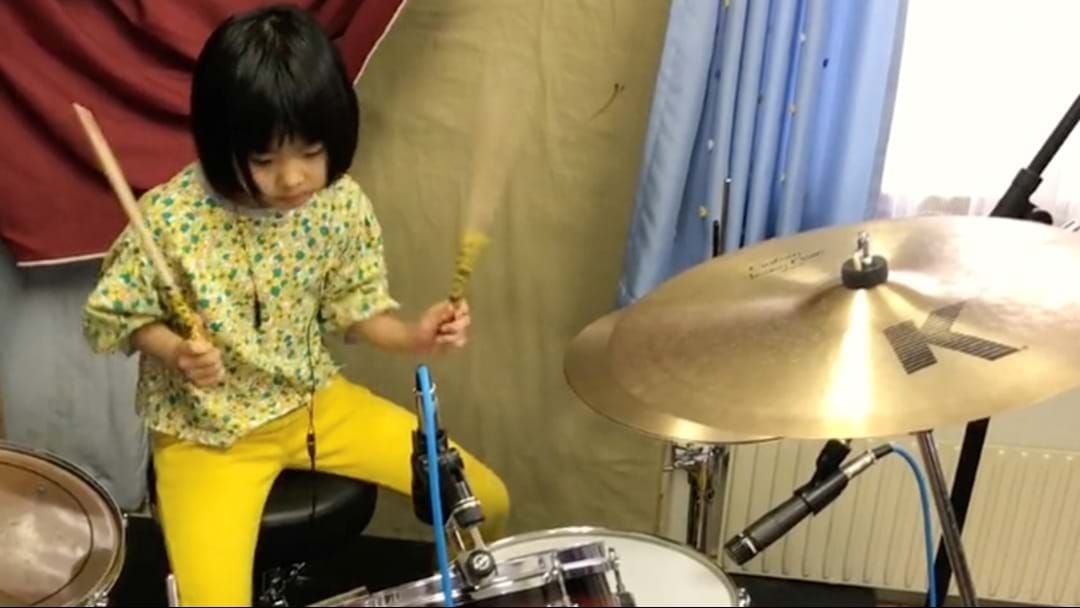 Article heading image for WATCH: 8 Year Old Girl Cover Led Zeppelin On Drums
