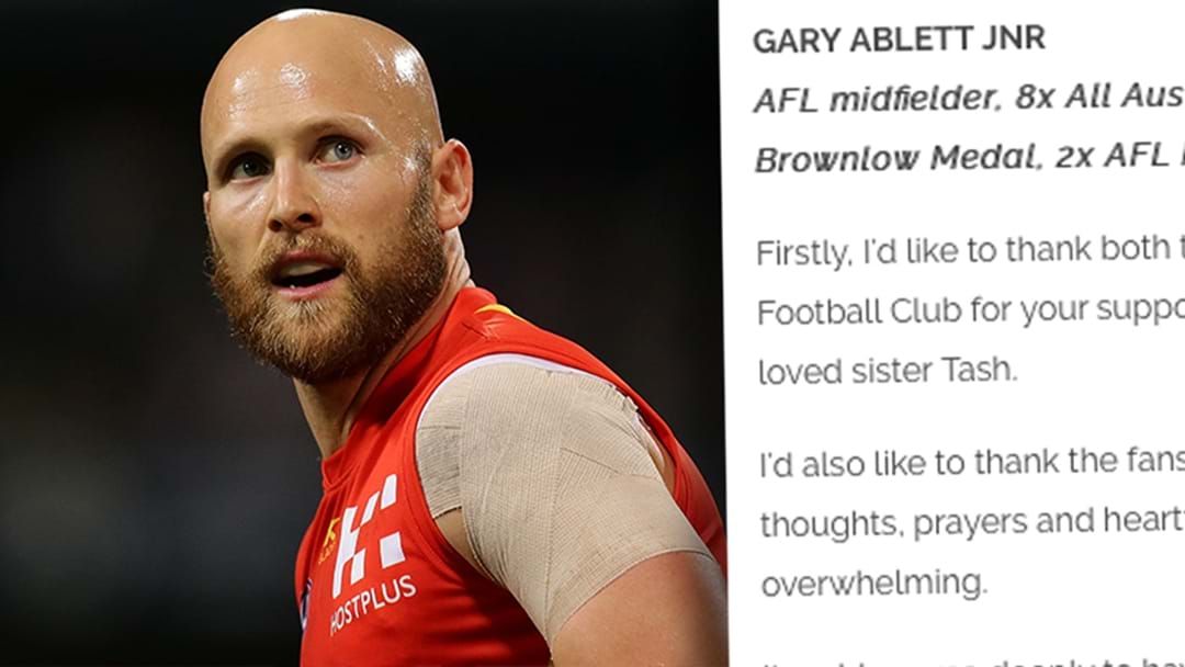 Article heading image for Gary Ablett Releases Statement After Being Traded Back To Geelong