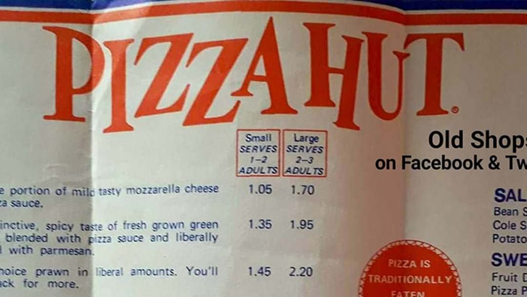 Article heading image for A 1970’s Pizza Hut Menu Has Resurfaced And The Prices Are Insane 
