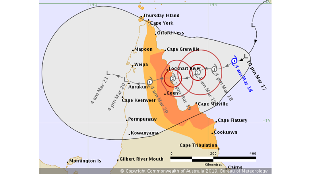 Article heading image for Cyclone Trevor has formed off the Northern Coral Sea , 500 kms from Cairns.