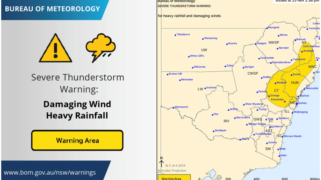 Article heading image for Severe Thunderstorm Warning Issued For Parts Of NSW, Including Sydney