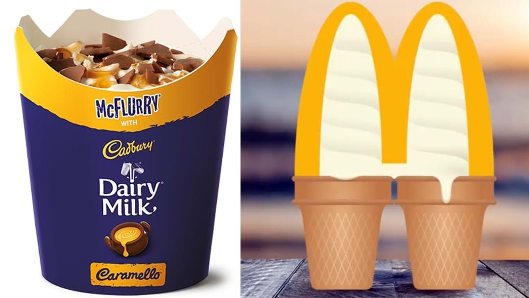 Article heading image for Macca’s Just Launched A Brand New McFlurry With Cadbury Dairy Milk Caramello