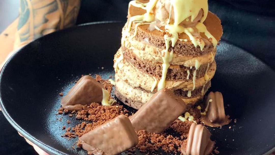 Article heading image for Lose It Over 50SIXONE’s Killer Fluffy Tim Tam Pancake Tower