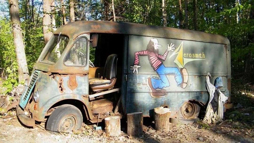 Article heading image for American Pickers Find Aerosmith Tour Bus From The 70s In The Woods