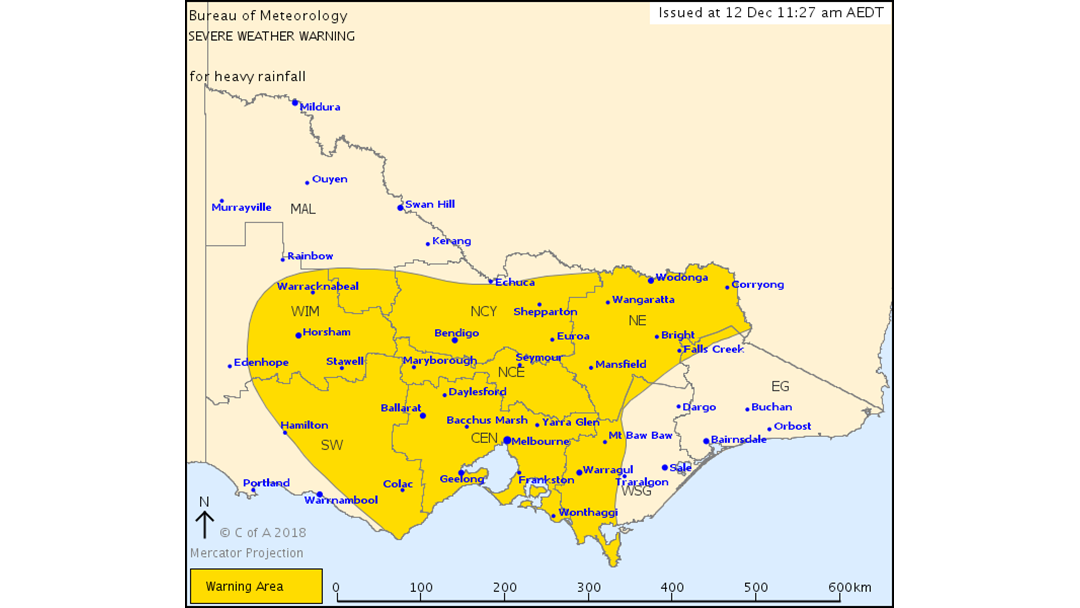 Article heading image for Heavy Rain, Thunderstorms To Lash Central Victoria