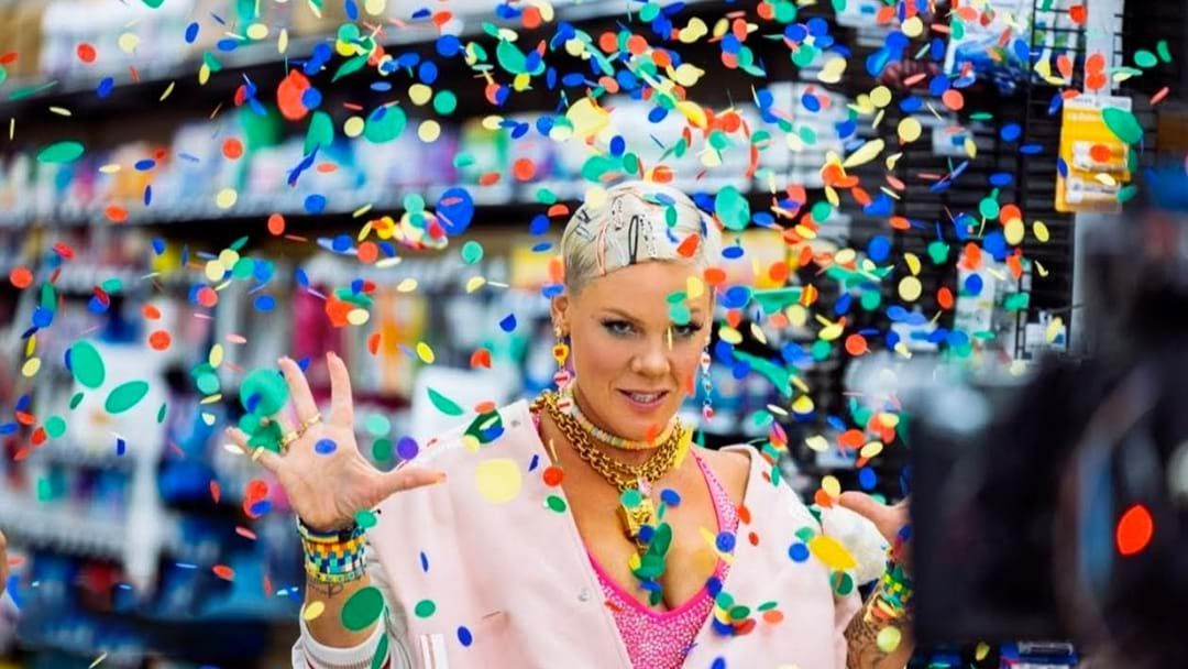 Article heading image for P!nk Drops CRAZY Roller Disco Video For New Song 'Never Gonna Not Dance Again'